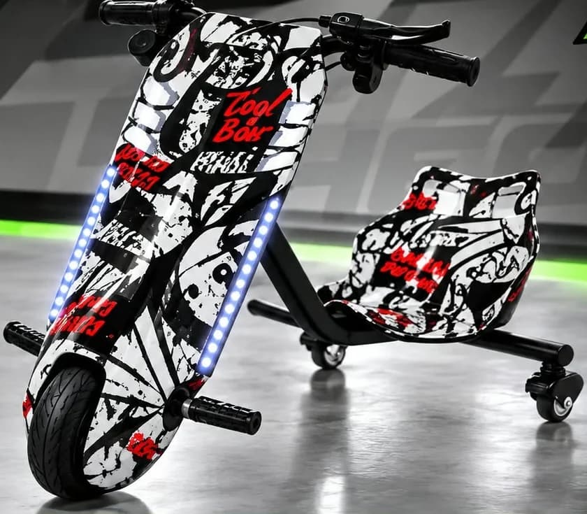 Drift Trike Elétrico 350W estampa grafite com LED
